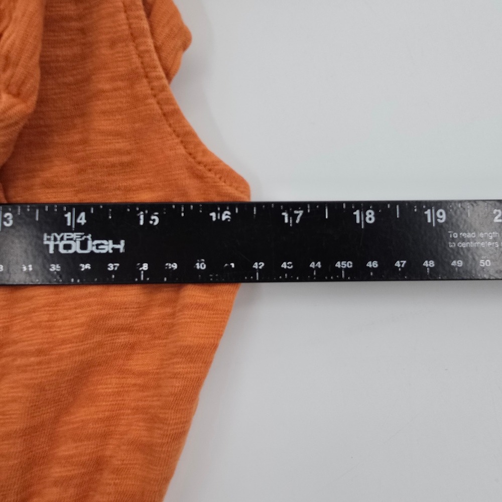 J.Crew Re-Imagined Slub Cotton Ruffle Tiered Midi Dress Burnt Orange Small S - Picture 8 of 9